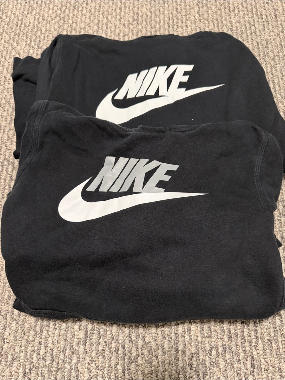 Nike Kids Black Sweatpants with White Swoosh Logo